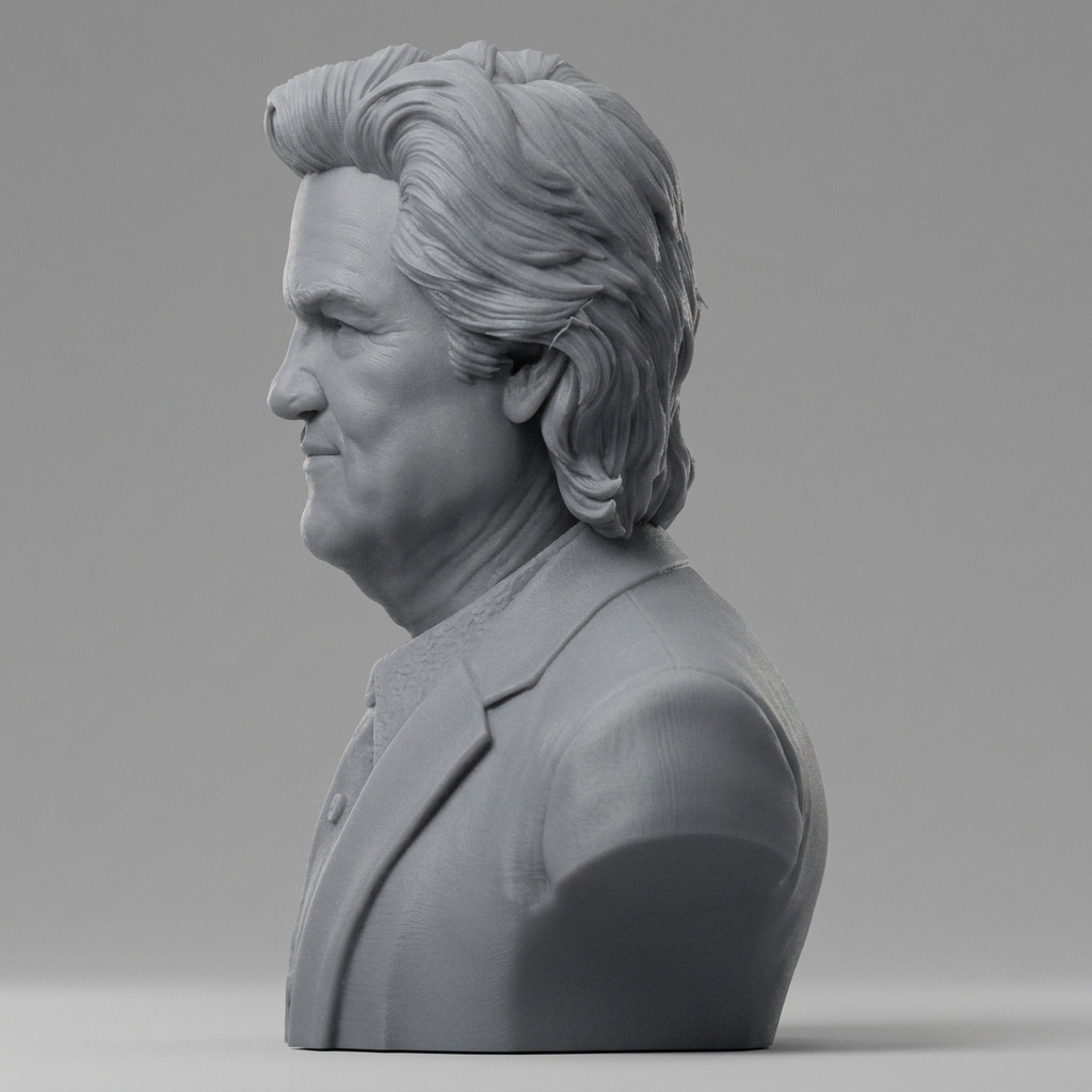 Kurt Russell Portrait Bust - Hollywood Legend 3D Printable 3D Model