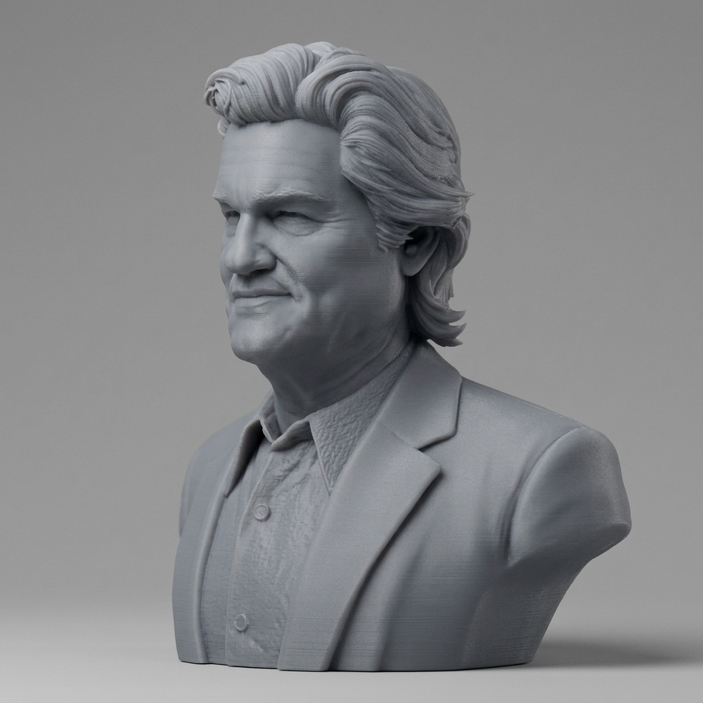 Kurt Russell Portrait Bust - Hollywood Legend 3D Printable 3D Model