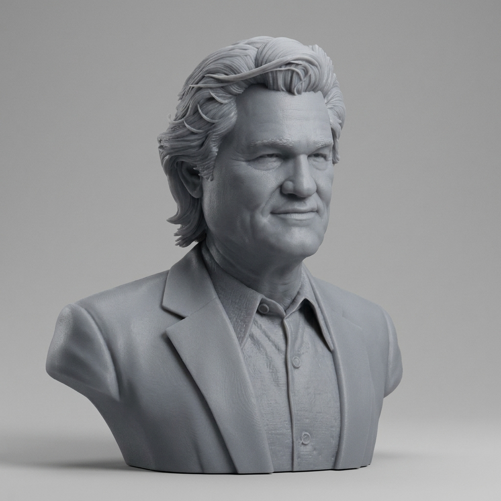 Kurt Russell Portrait Bust - Hollywood Legend 3D Printable 3D Model