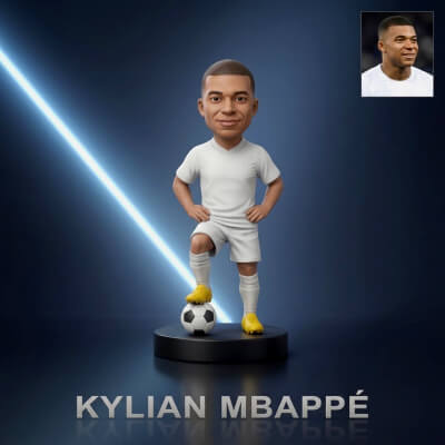 Kylian Mbappé Footballer Figurine 3D Print Model