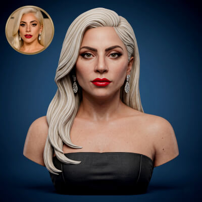 Lady Gaga 3D Printable Bust