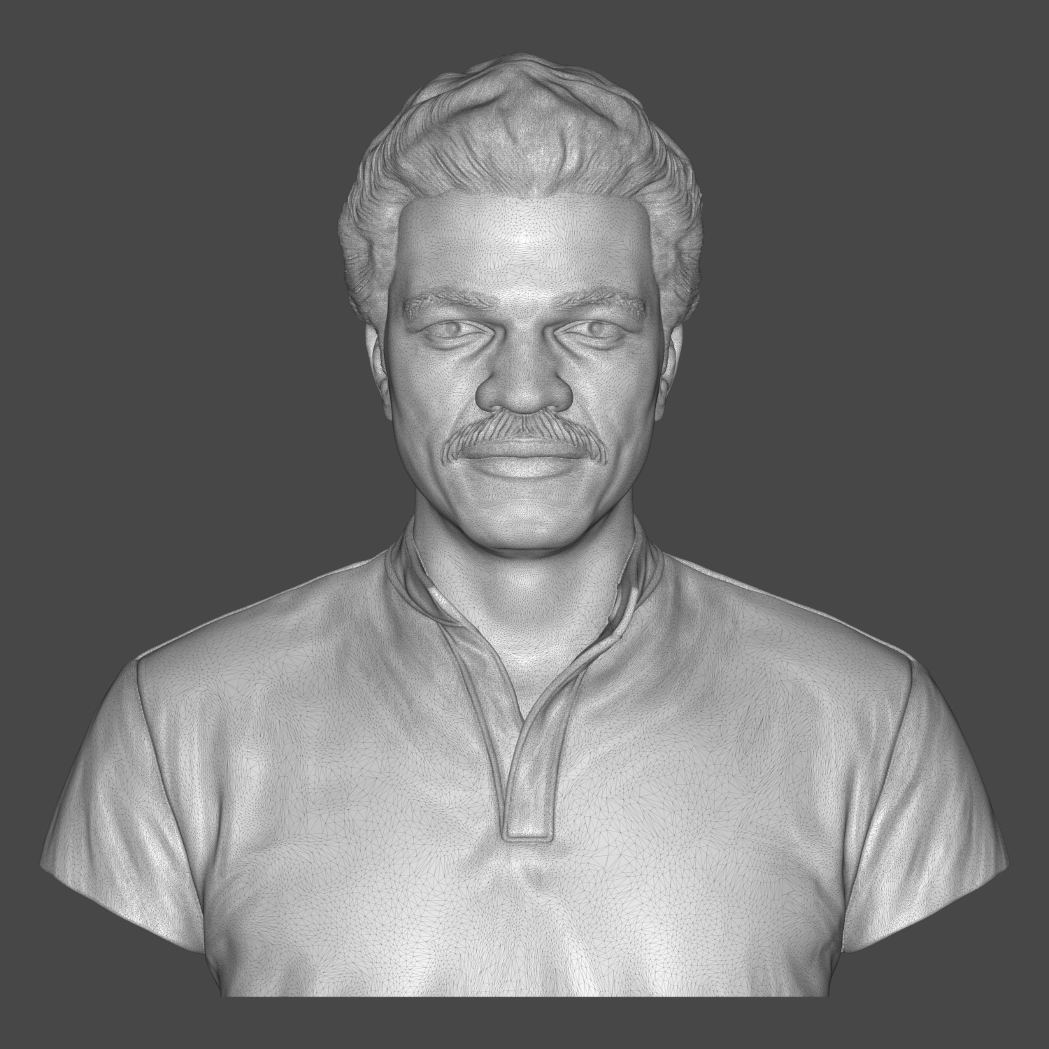 Lando Calrissian Billy Dee Williams 3D Printable Bust 3D Model