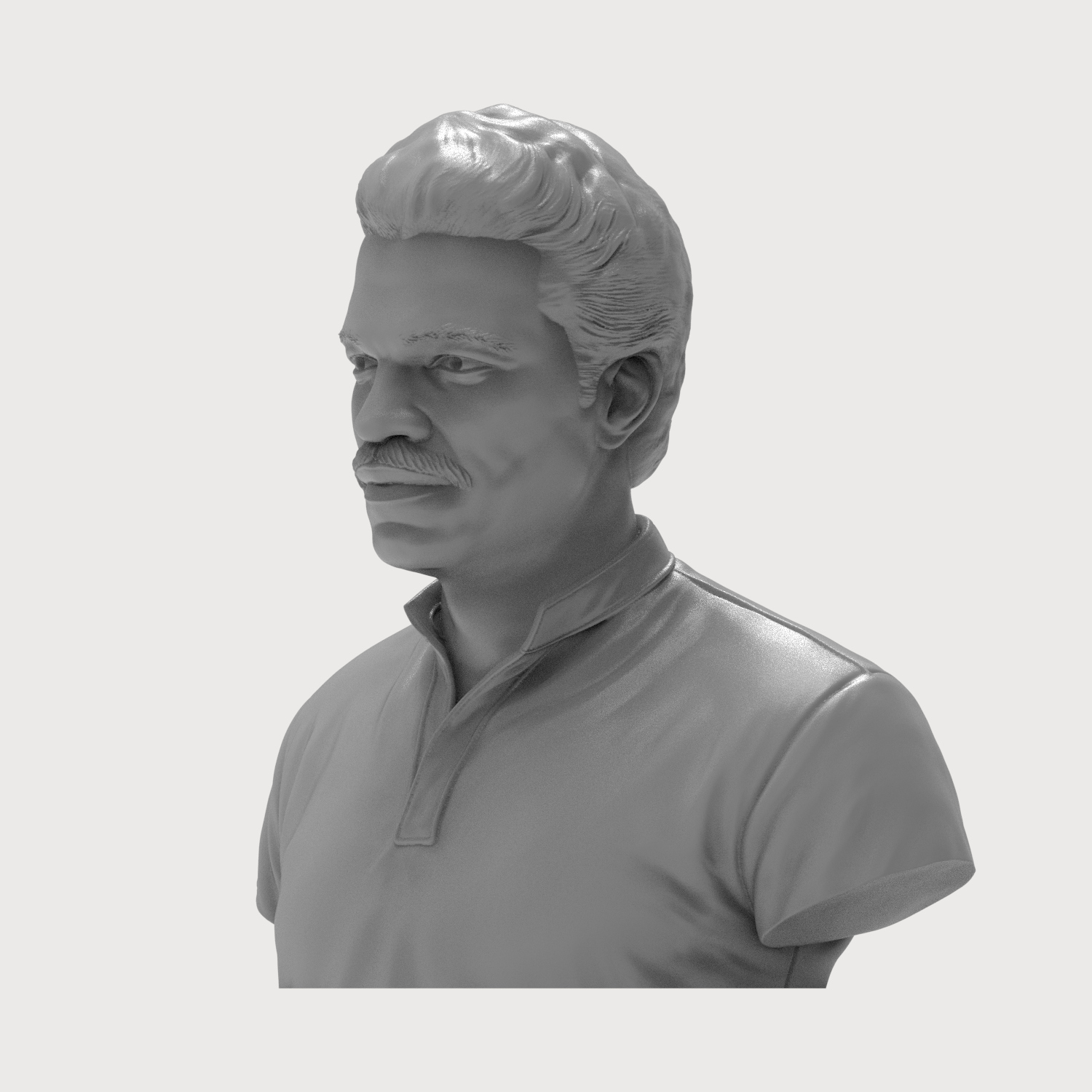 Lando Calrissian Billy Dee Williams 3D Printable Bust 3D Model