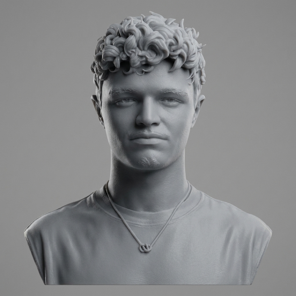 Lando Norris 3D Printable Bust 3D Model