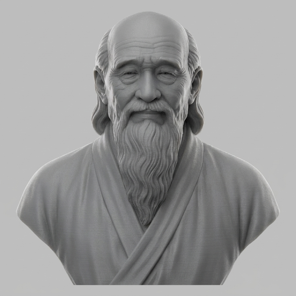 Laozi Tao Te Ching Philosopher 3D Printable Bust 3D Model