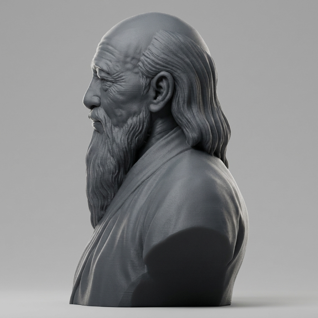Laozi Tao Te Ching Philosopher 3D Printable Bust 3D Model