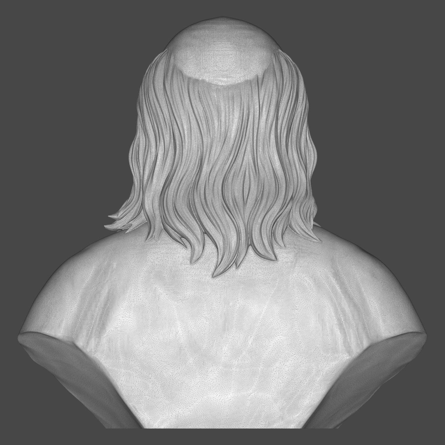 Laozi Taoist Philosopher Bust 3D Model