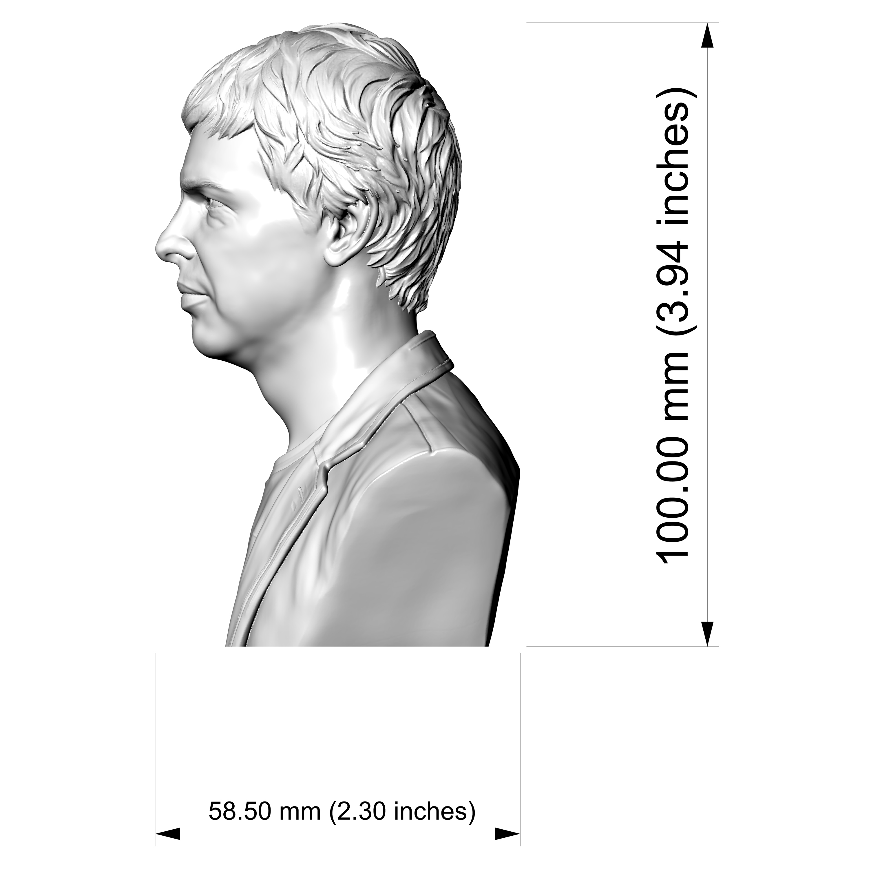 Larry Page Portrait Bust 3D Printable 3D Model
