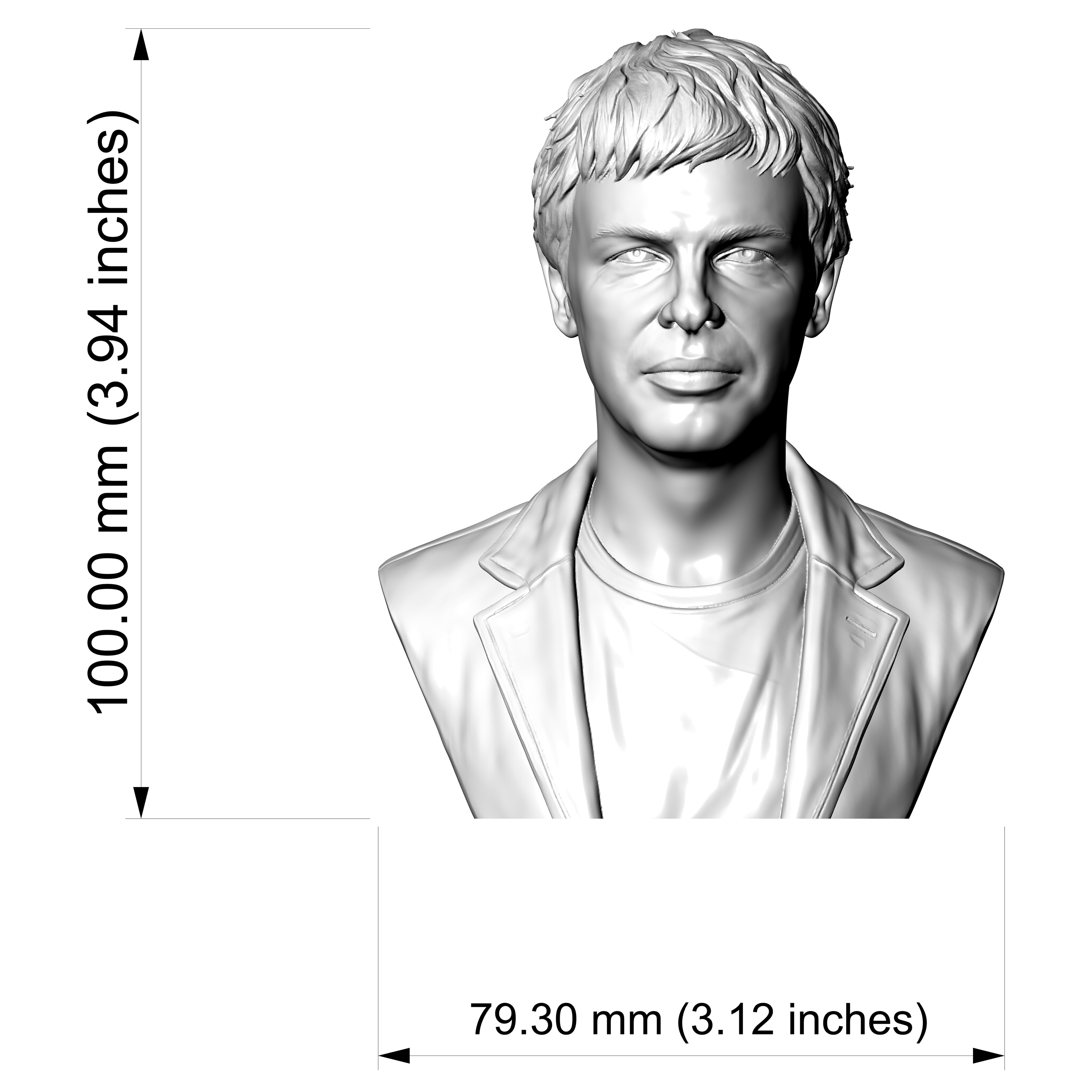Larry Page Portrait Bust 3D Printable 3D Model
