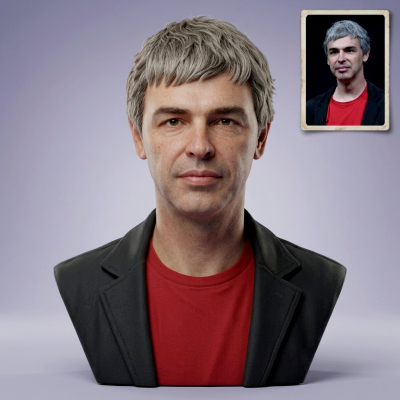 Larry Page Portrait Bust 3D Printable
