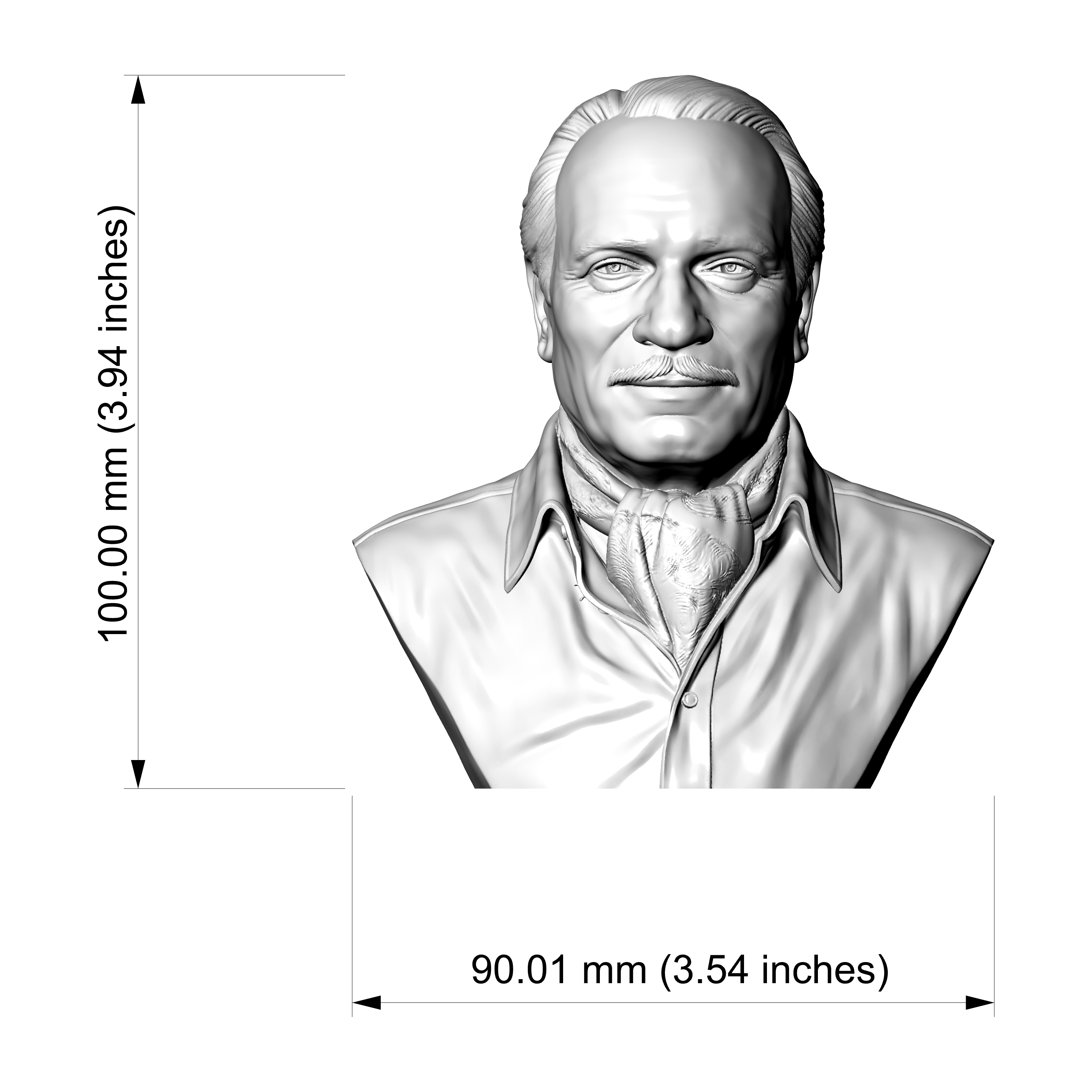 Laurence Olivier 3D Printable Bust 3D Model
