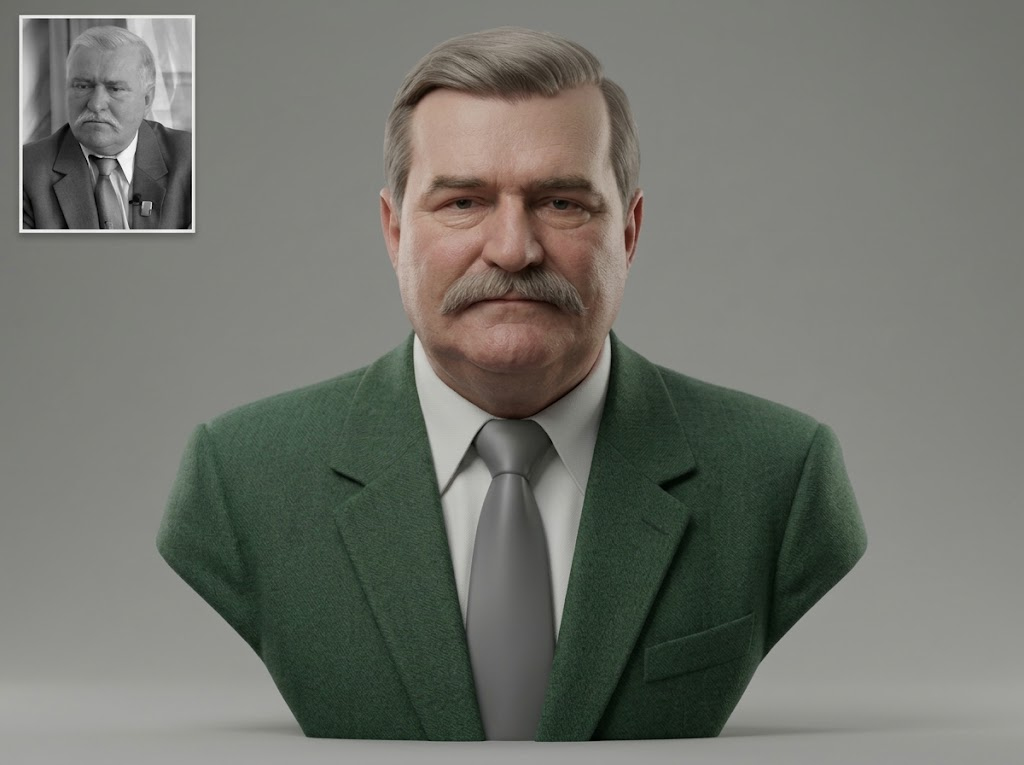 Lech Walesa 3D Printable Bust 3D Model