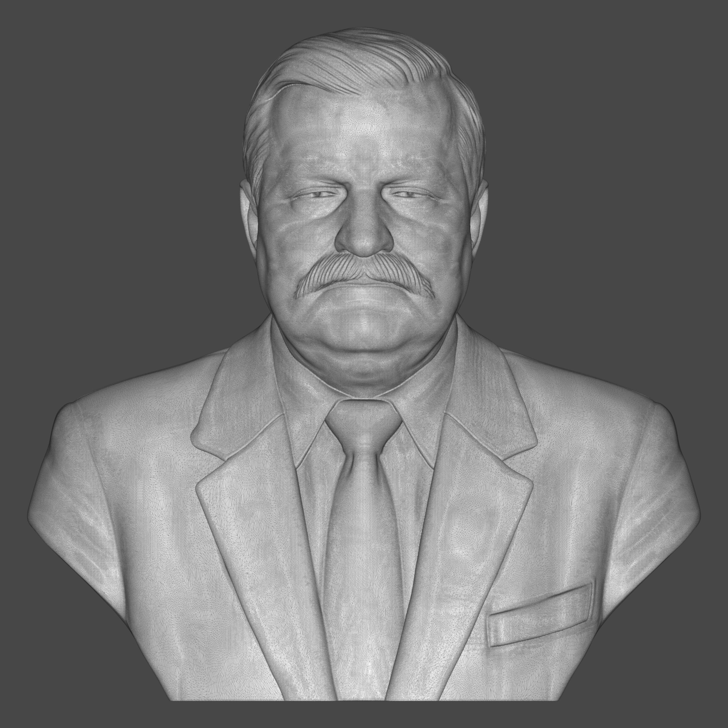 Lech Walesa 3D Printable Bust 3D Model