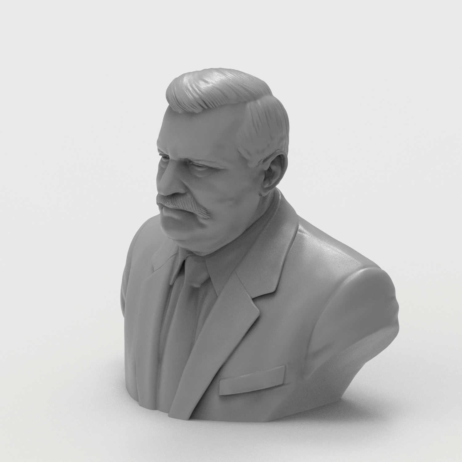 Lech Walesa 3D Printable Bust 3D Model