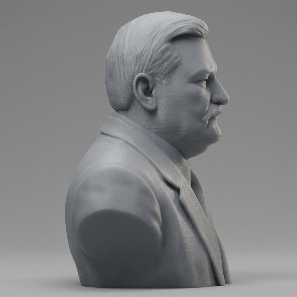 Lech Walesa 3D Printable Bust 3D Model