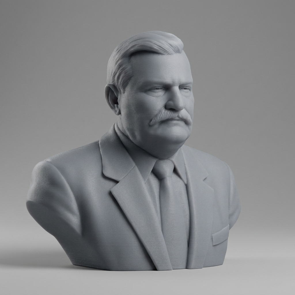 Lech Walesa 3D Printable Bust 3D Model
