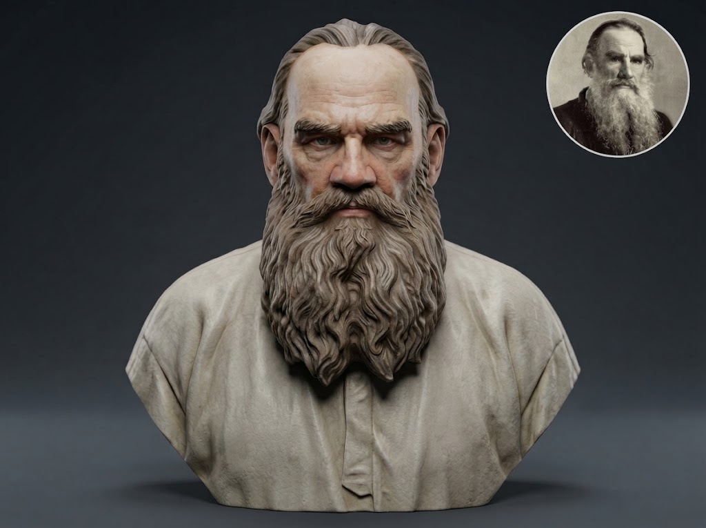Leo Tolstoy 3D Printable Bust 3D Model