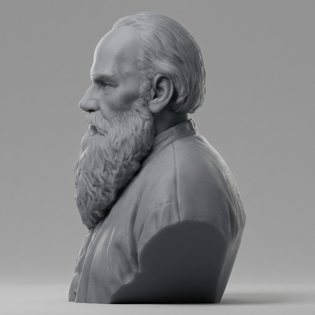 Leo Tolstoy 3D Printable Bust 3D Model