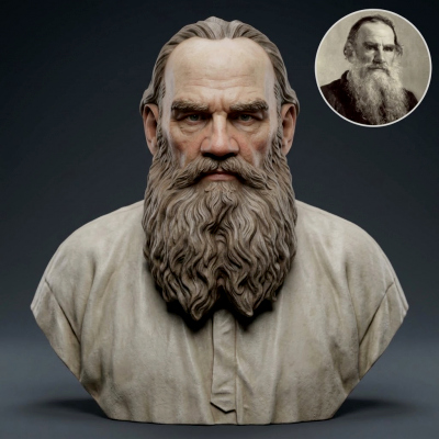 Leo Tolstoy 3D Printable Bust