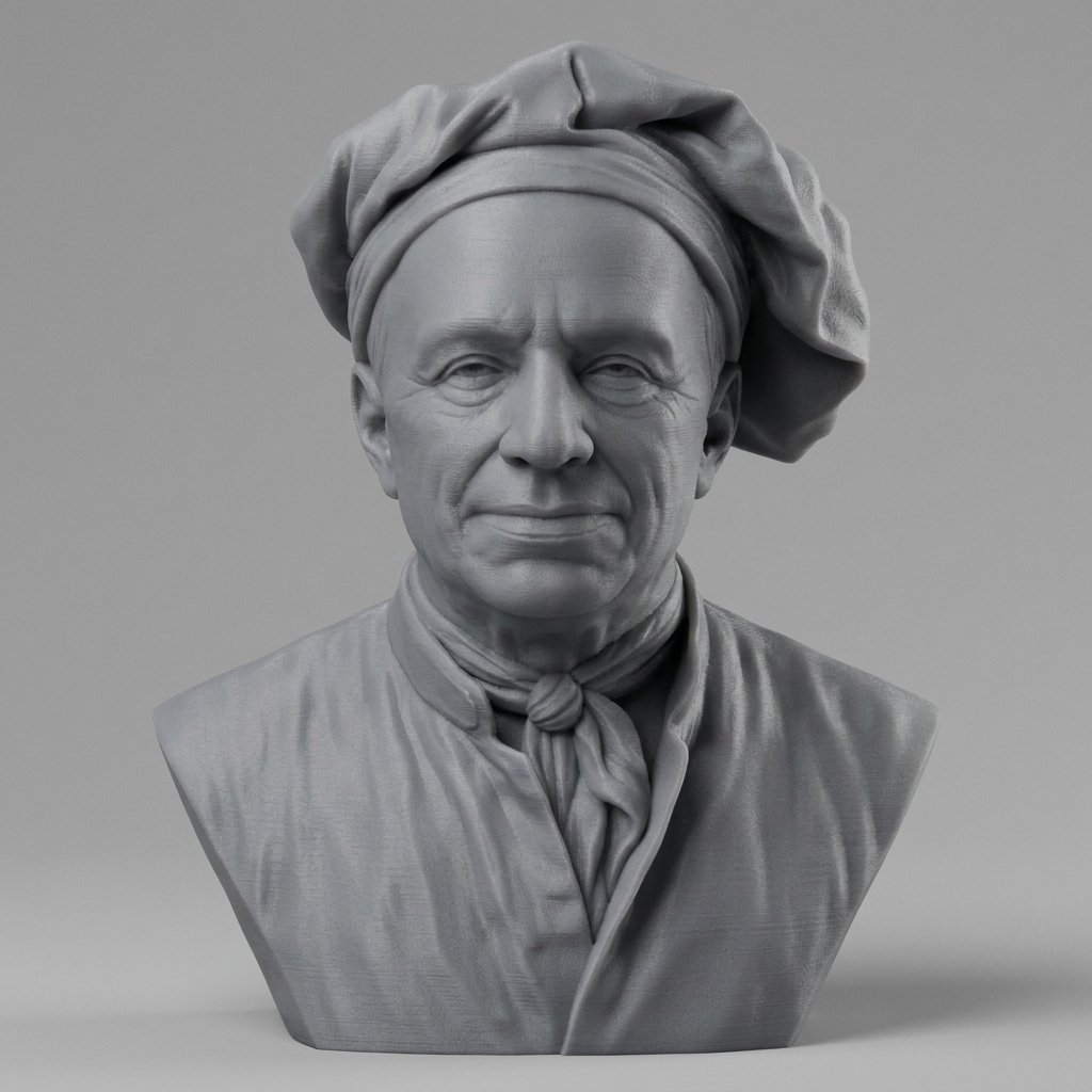 Leonhard Euler 3D Printable Bust 3D Model