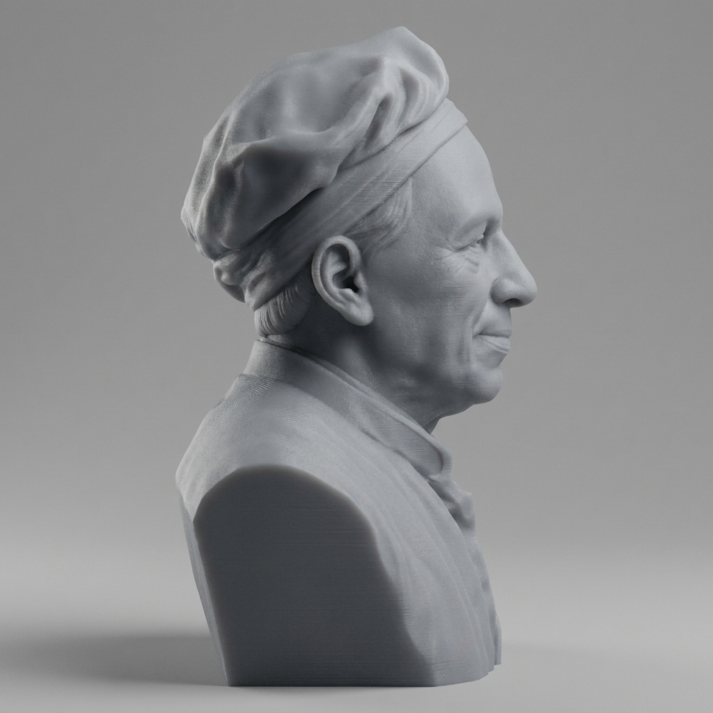 Leonhard Euler 3D Printable Bust 3D Model