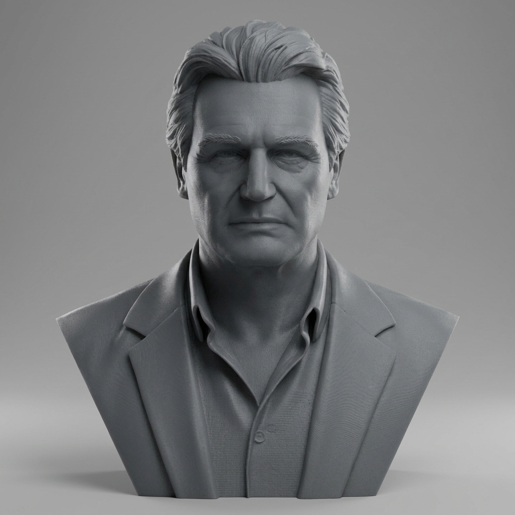 Liam Neeson 3D Printable Bust 3D Model