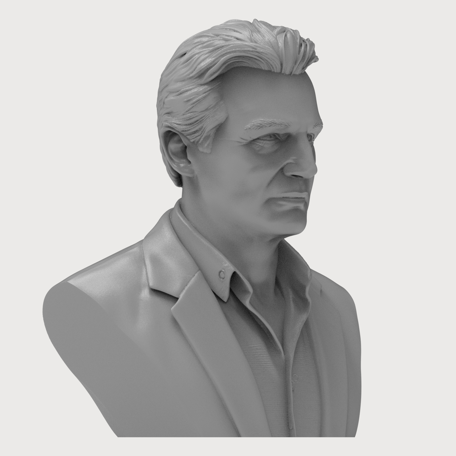 Liam Neeson 3D Printable Bust 3D Model