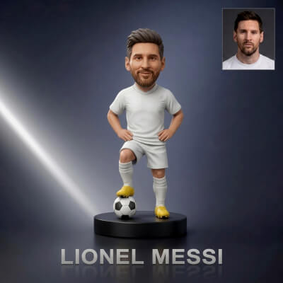 Lionel Messi Footballer Figurine 3D Print Model