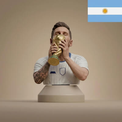 Lionel Messi with World Cup