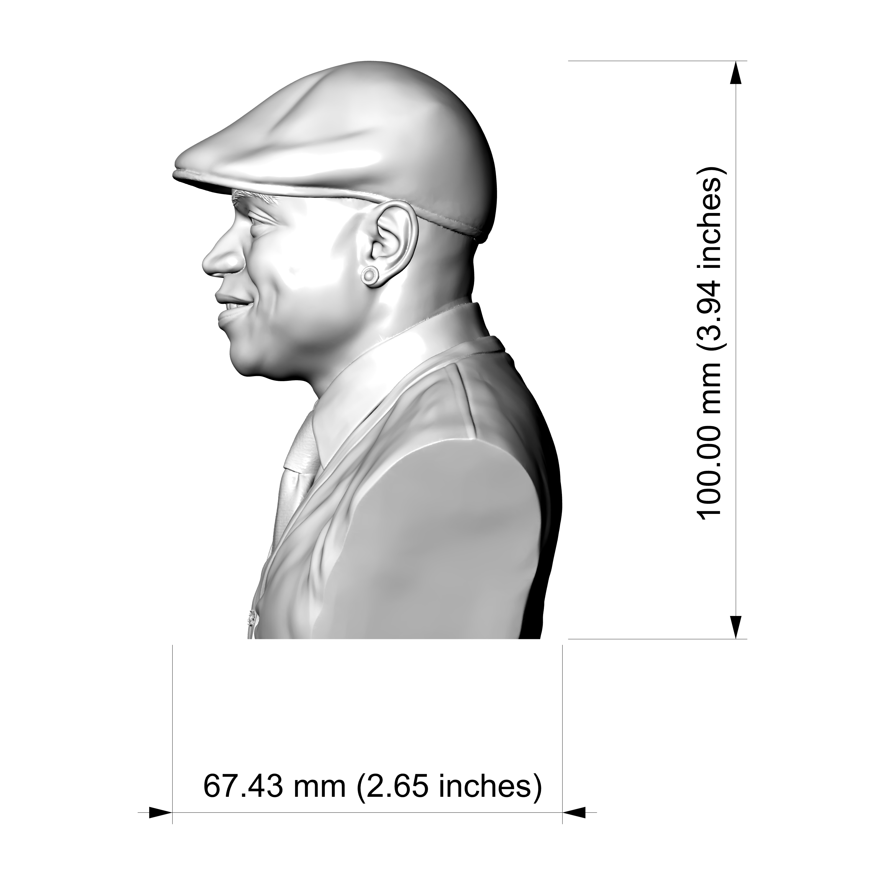 LL Cool J 3D Printable Bust 3D Model