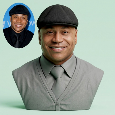 LL Cool J 3D Printable Bust
