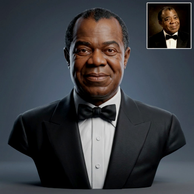 Louis Armstrong 3D Printable Bust