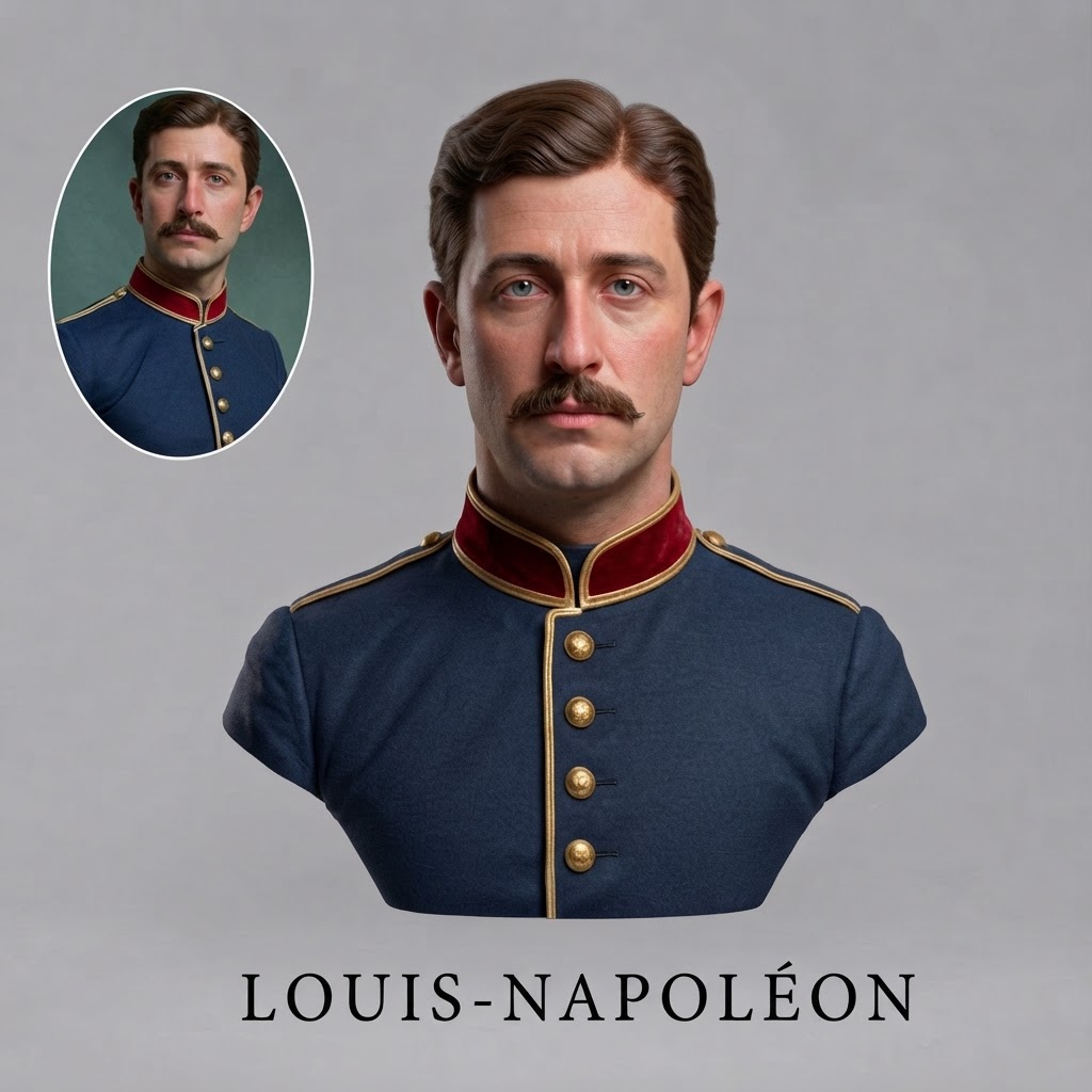 Louis-Napoléon 3D Printable Bust 3D Model