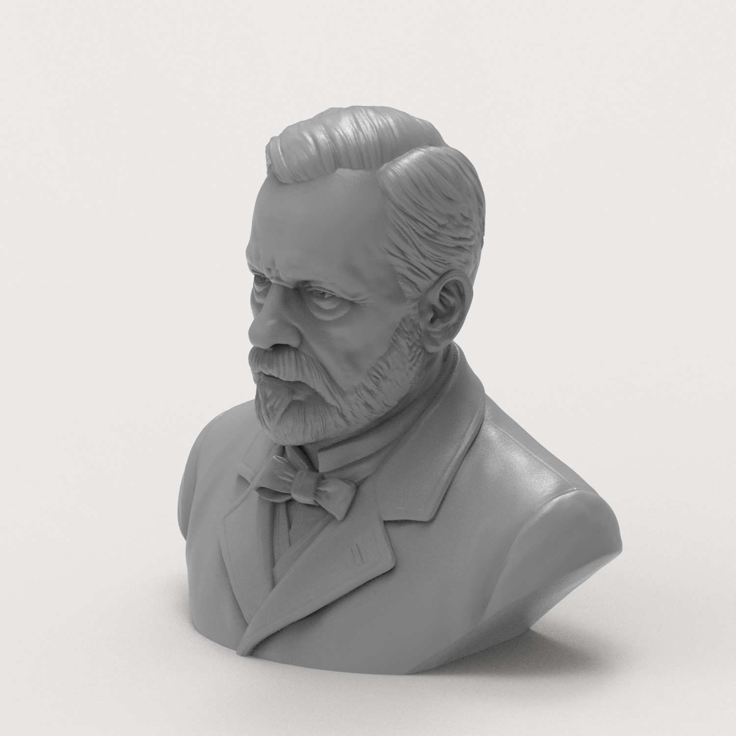 Louis Pasteur 3D Printable Bust 3D Model