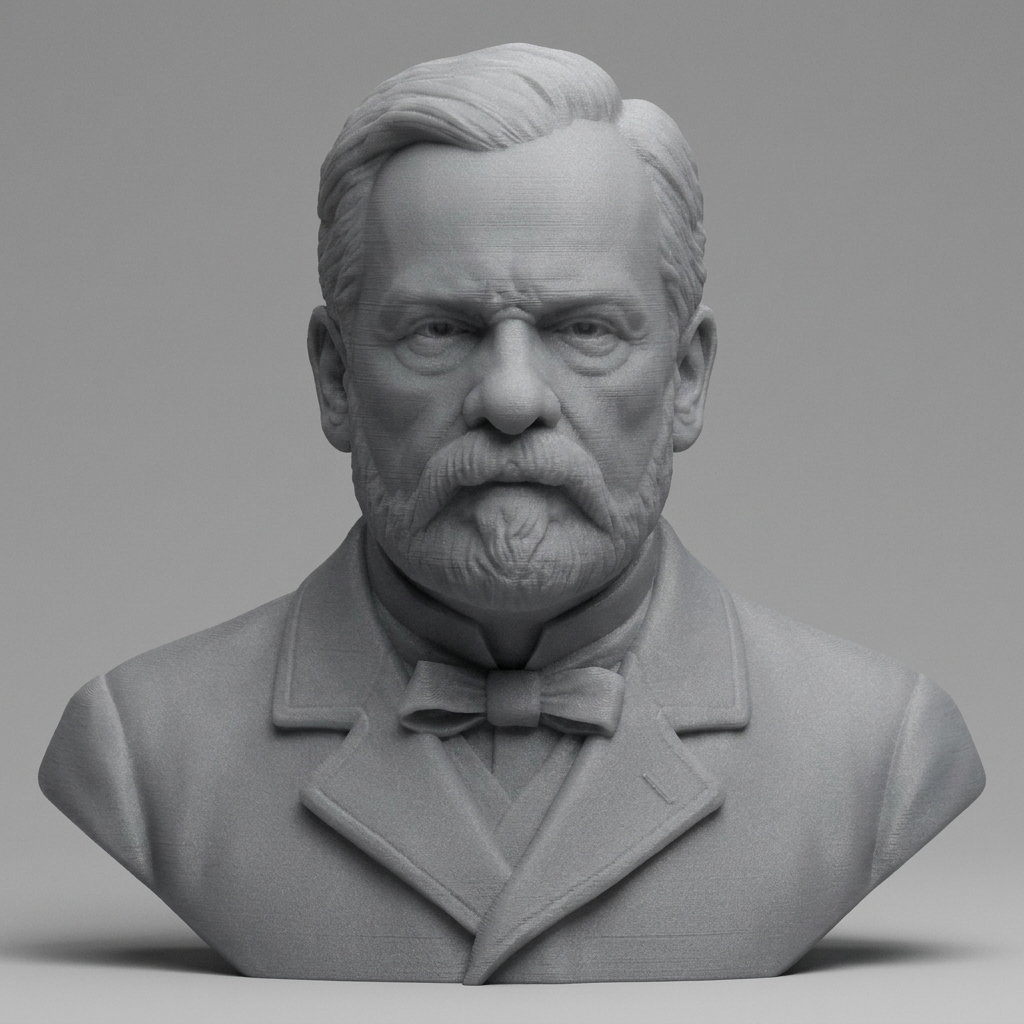 Louis Pasteur 3D Printable Bust 3D Model
