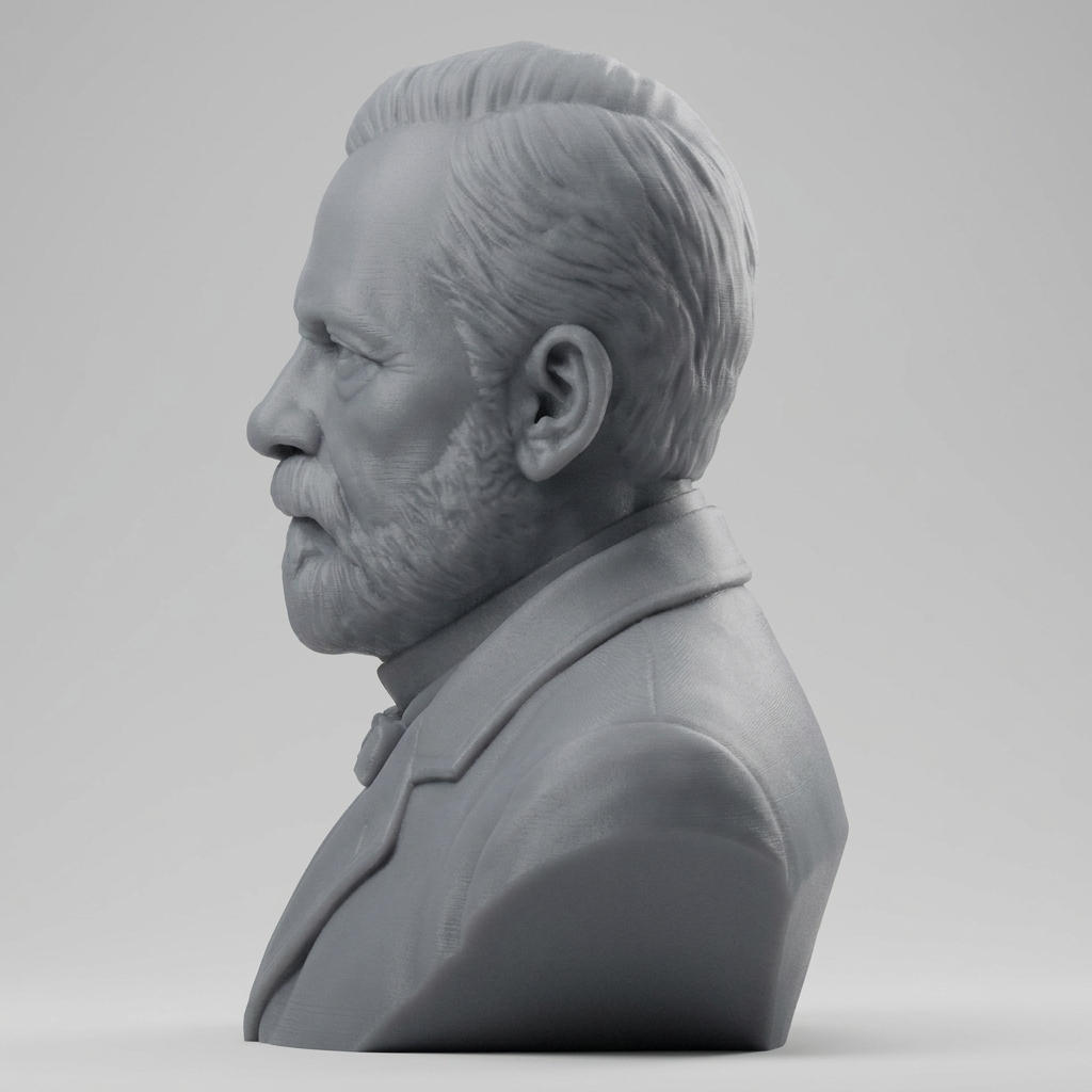 Louis Pasteur 3D Printable Bust 3D Model