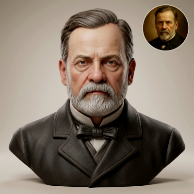 Louis Pasteur 3D Printable Bust