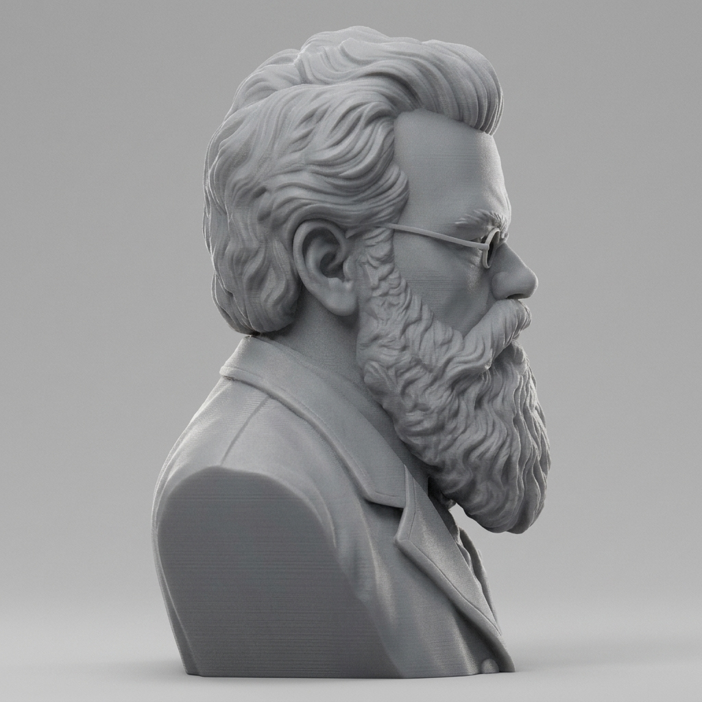 Ludwig Boltzmann 3D Printable Bust 3D Model