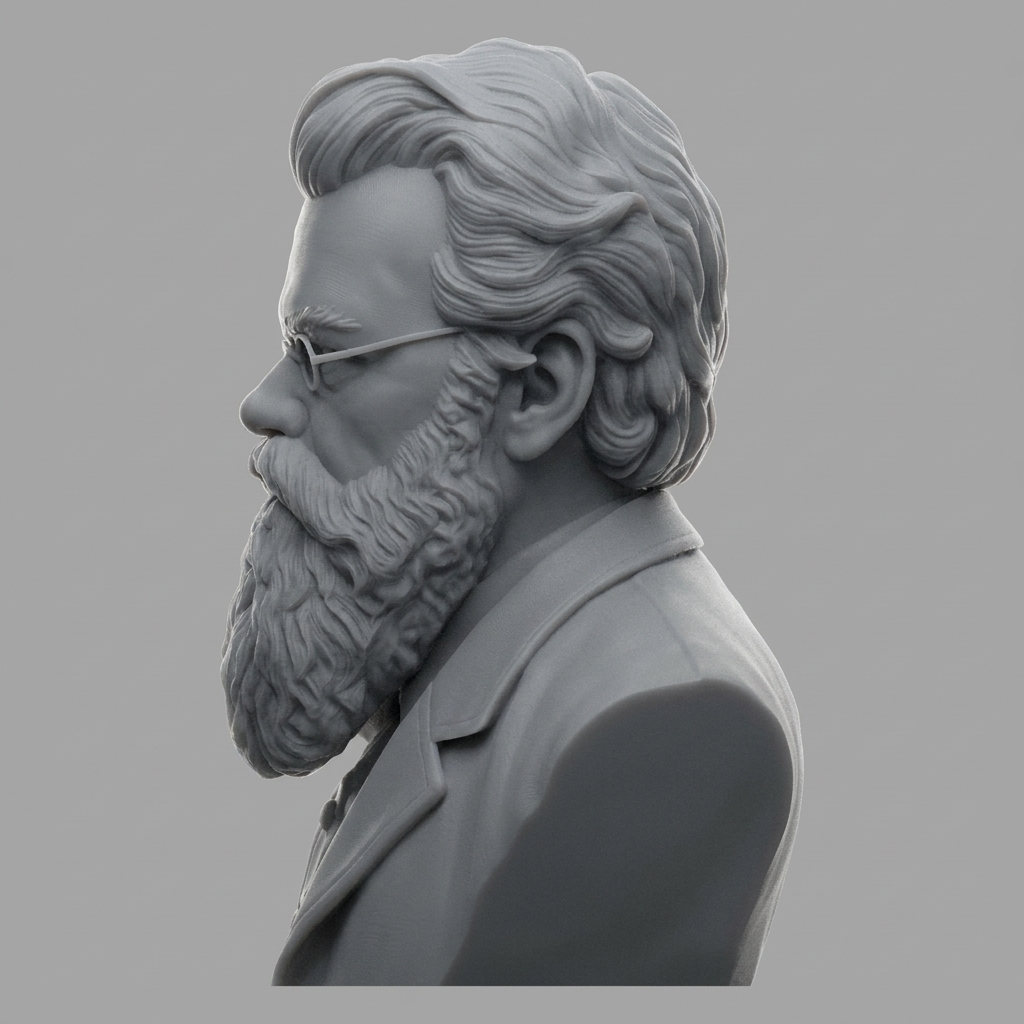 Ludwig Boltzmann 3D Printable Bust 3D Model