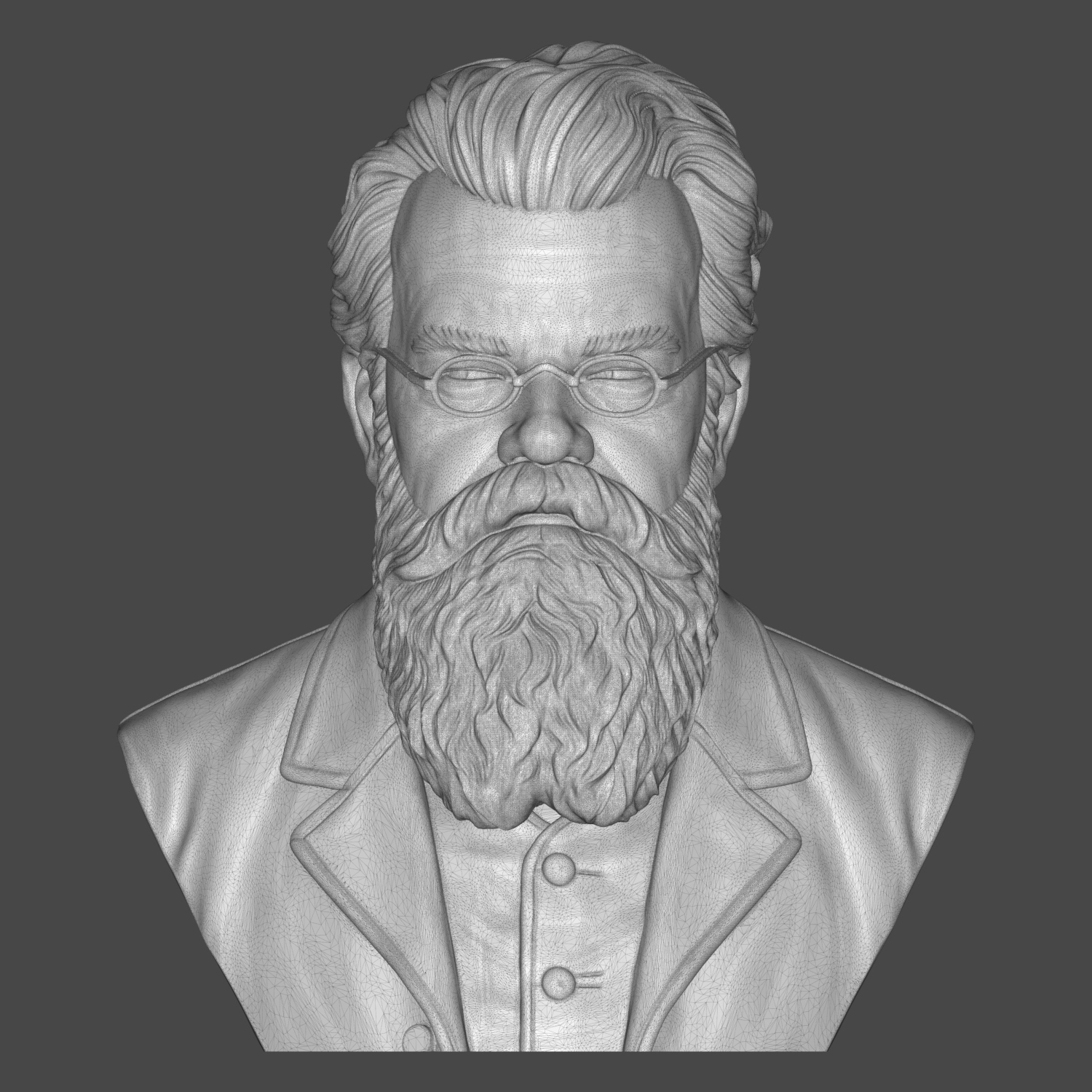 Ludwig Boltzmann 3D Printable Bust 3D Model