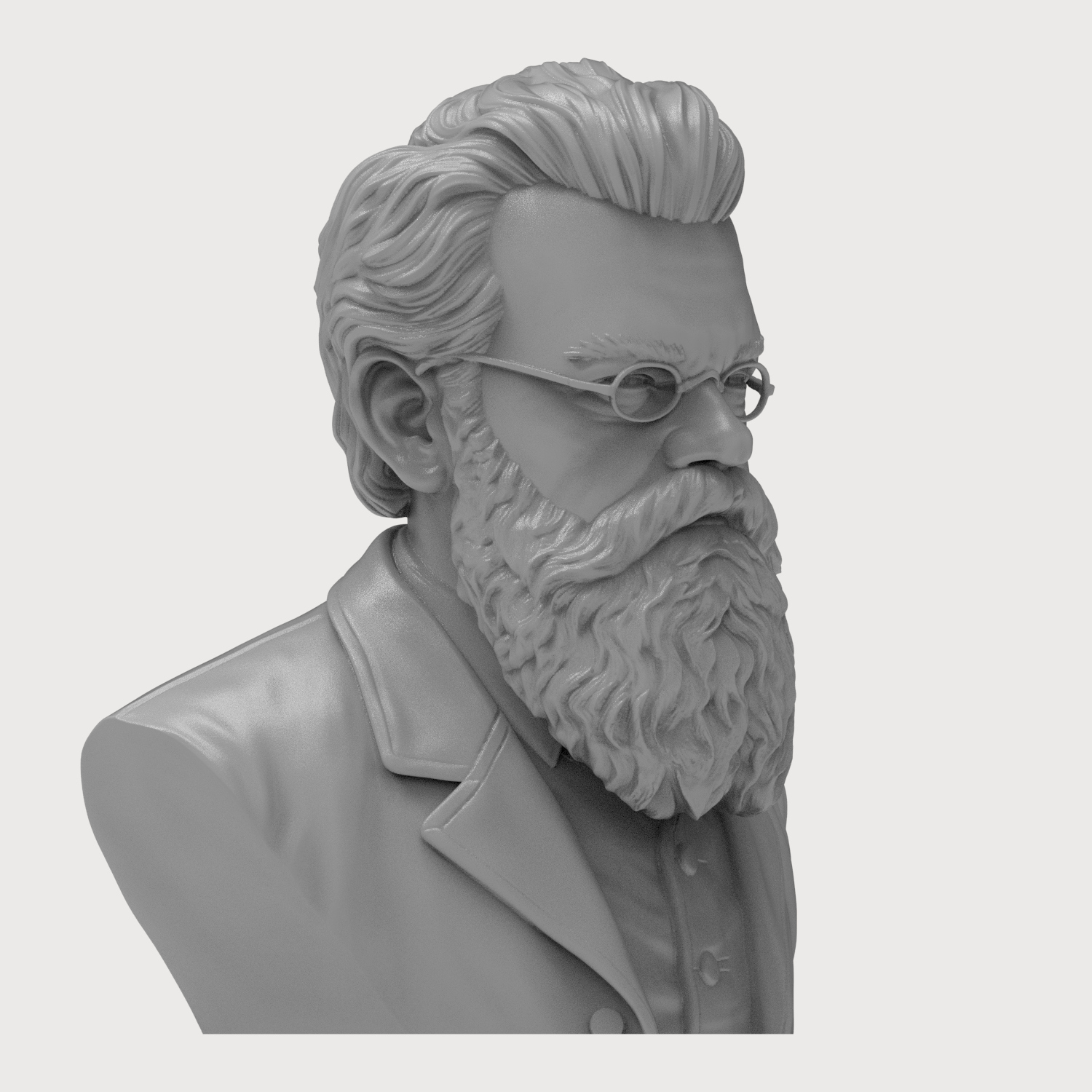 Ludwig Boltzmann 3D Printable Bust 3D Model