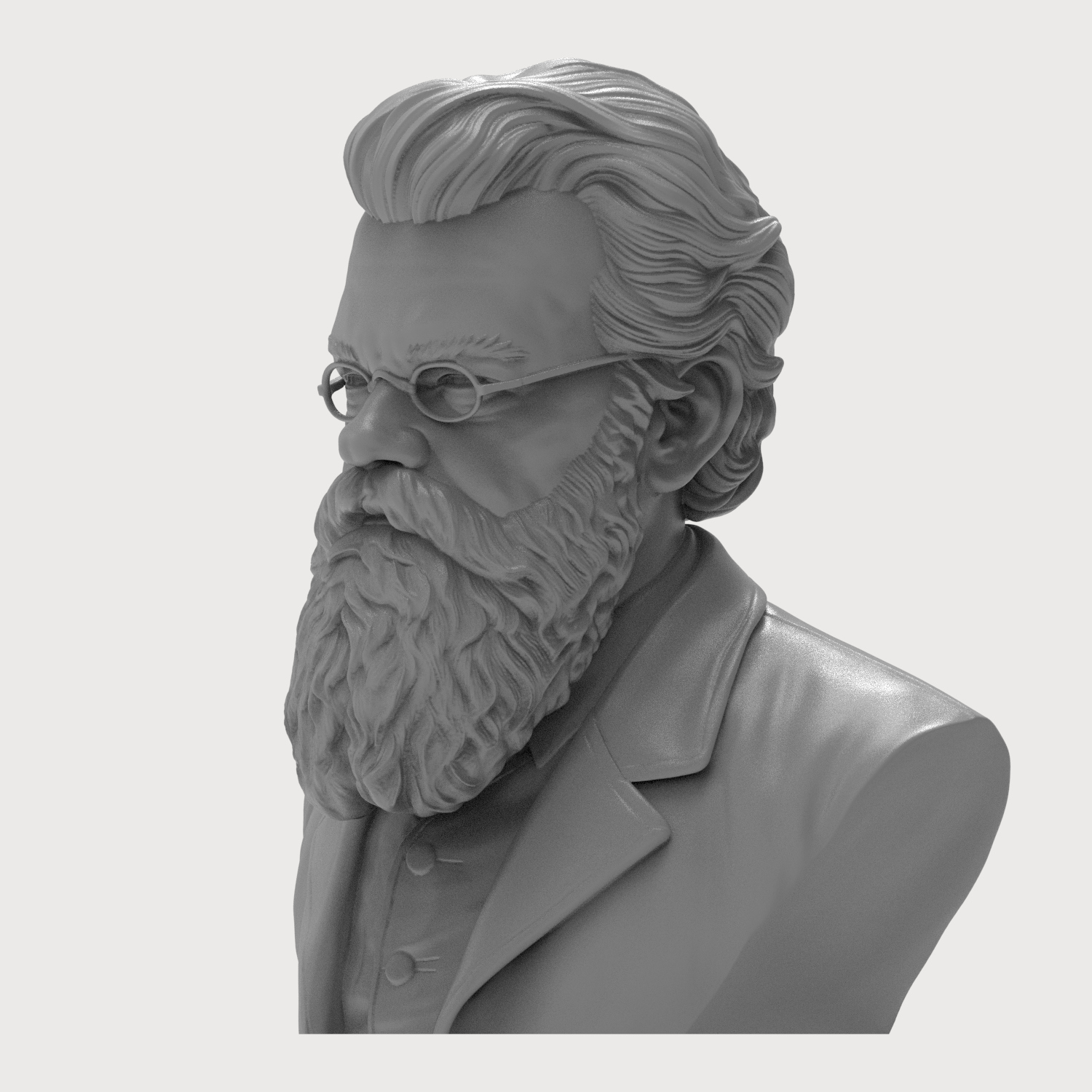 Ludwig Boltzmann 3D Printable Bust 3D Model