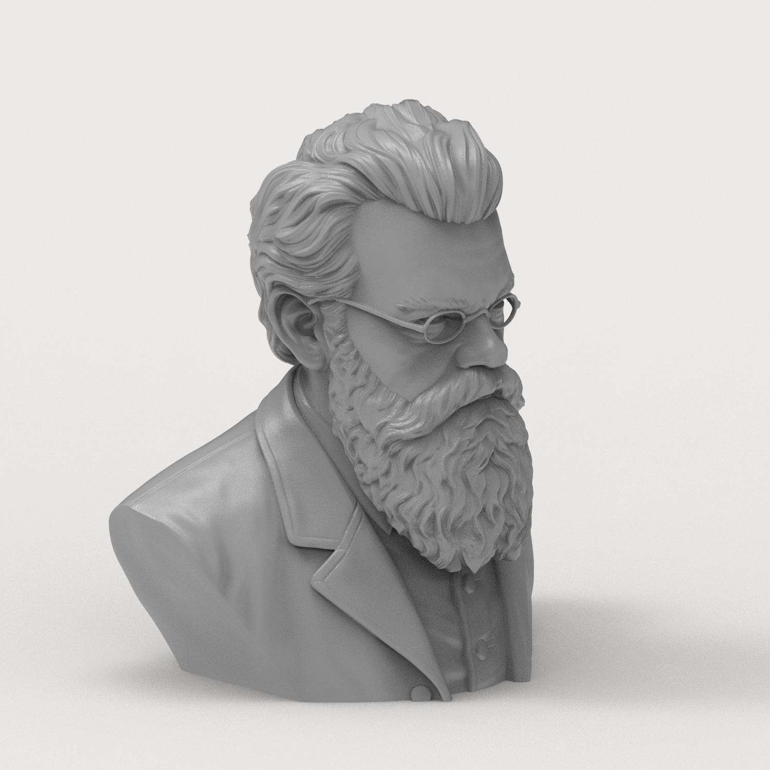 Ludwig Boltzmann 3D Printable Bust 3D Model