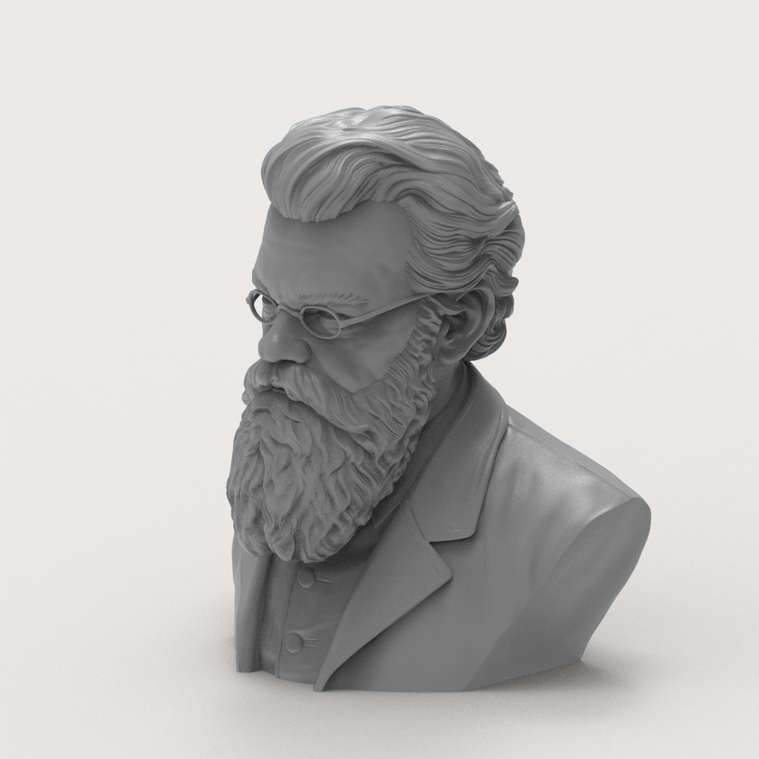 Ludwig Boltzmann 3D Printable Bust 3D Model