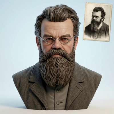 Ludwig Boltzmann 3D Printable Bust