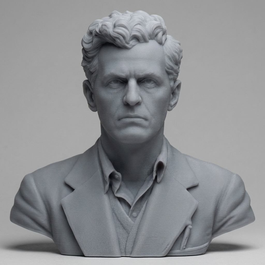 Ludwig Wittgenstein 3D Printable Bust 3D Model