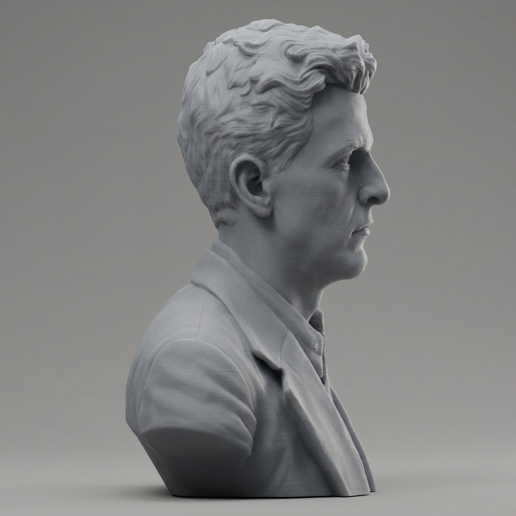 Ludwig Wittgenstein 3D Printable Bust 3D Model