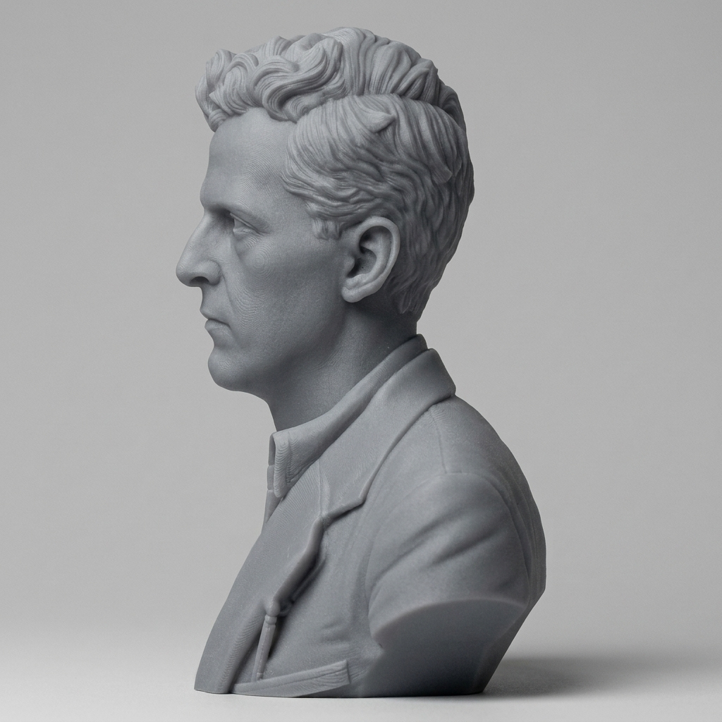 Ludwig Wittgenstein 3D Printable Bust 3D Model