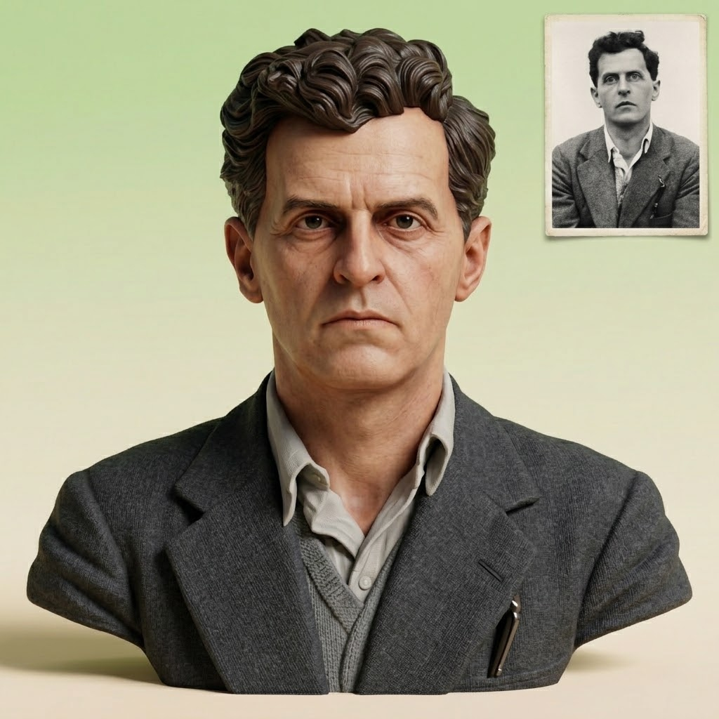 Ludwig Wittgenstein 3D Printable Bust 3D Model
