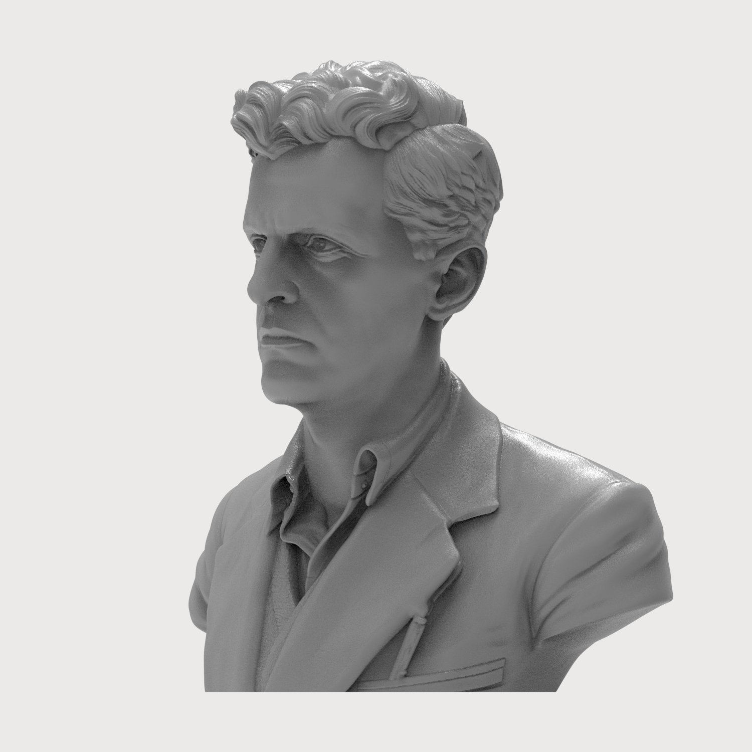 Ludwig Wittgenstein 3D Printable Bust 3D Model